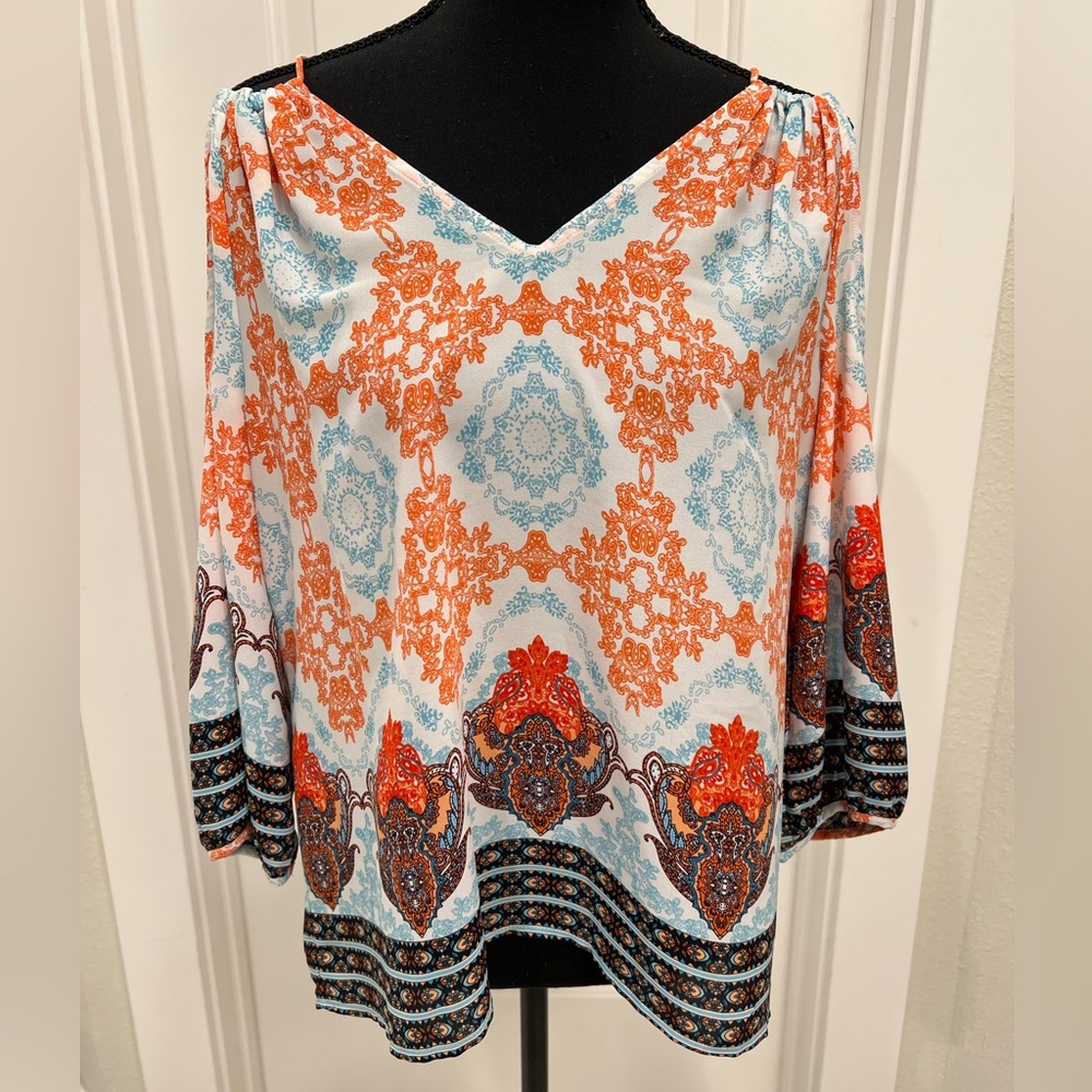 Skies are Blue - Cold Shoulder Blouse